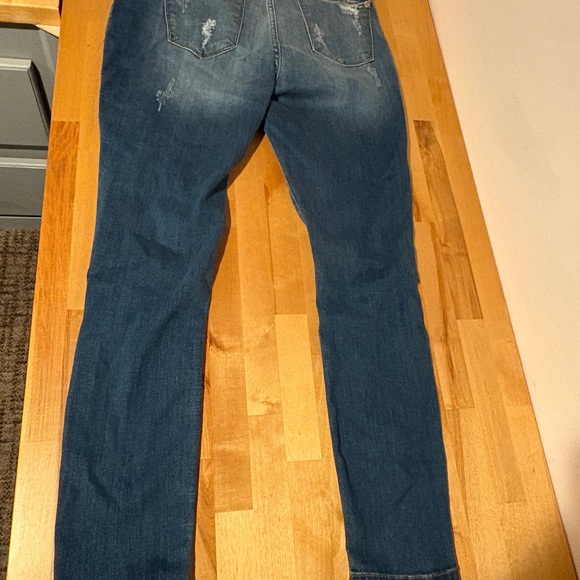 Women’s Judy Blue Distressed Skinny Jeans Leopard Patch Size 15/32 - Picture 7 of 11